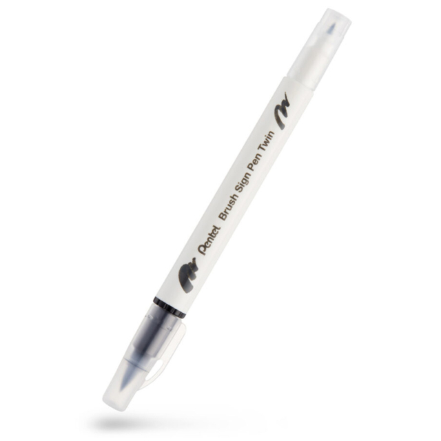 Brush Sign Pen Twin Black