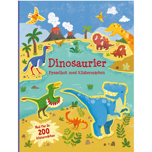 Hobbybok med klistremerker Dinosaurer