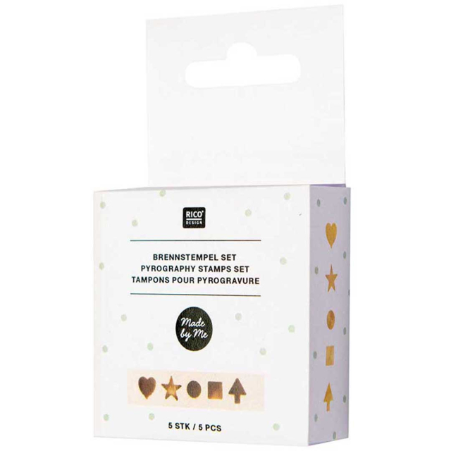 Brennstempel set 5 stk