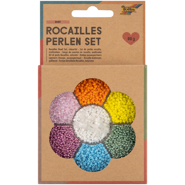 Rocailles-perler sett Mix Farger