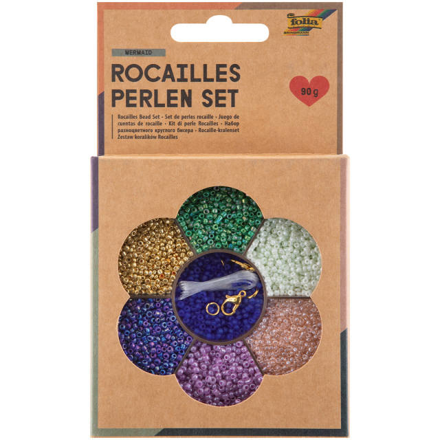 Rocailles-perler sett Lilla