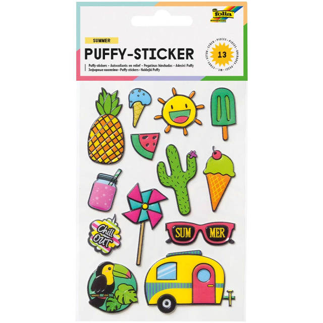 Soft 3D Stickers Sommer 1 Ark