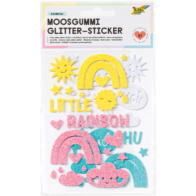 Skumgummistickers Regnbue 2 Ark
