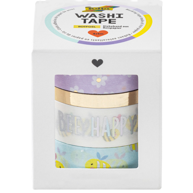 Washi-teip Bier 4-pakke
