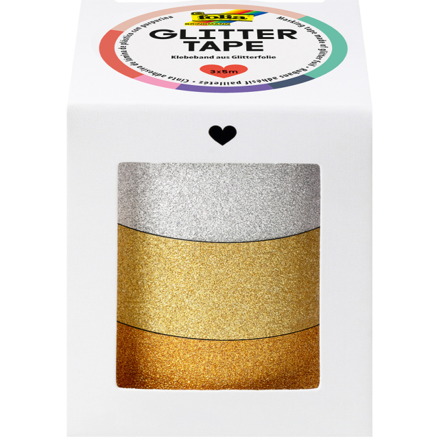 Glitter-teip Gull 3-pakke