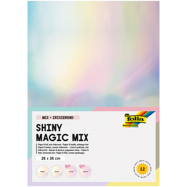 Fargeskiftende papir Shiny Magic Mix 12 Ark 