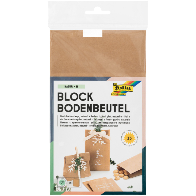 Blokkbunnposer Natur 15-pakke