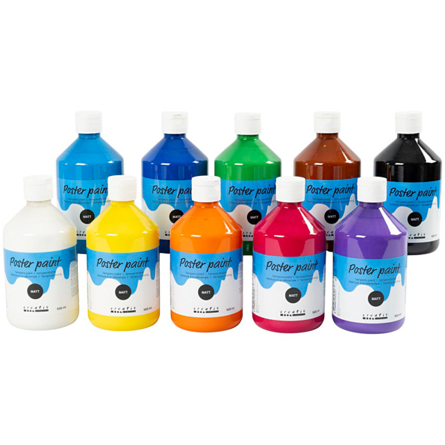 Poster Paint Temperamaling Matt 10x500ml