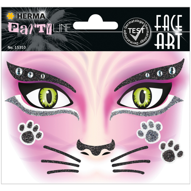 Face Art Stickers Katt