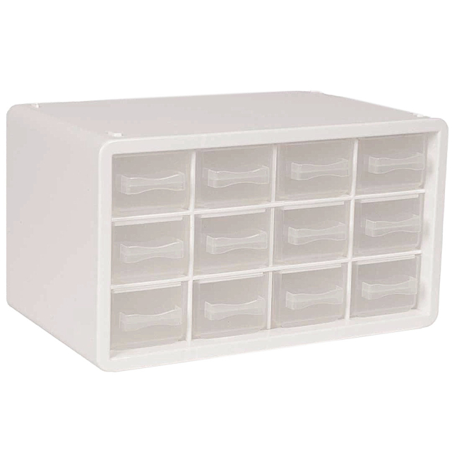 Oppbevaringskasse med 12 rom Off-White