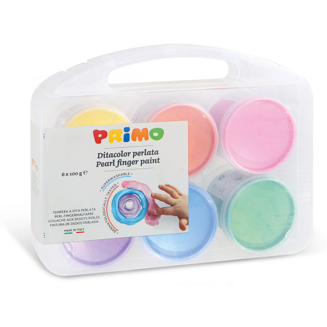 Fingerfarge Pearlescent-sett 6x100g