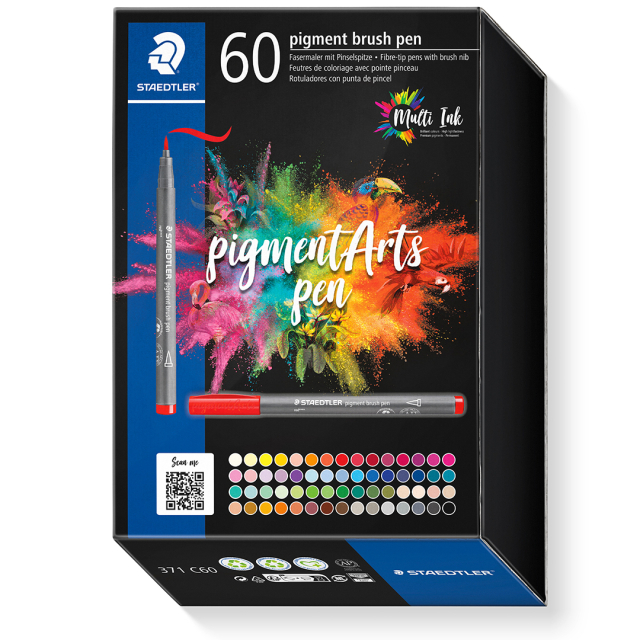 Pigment Arts Brush Pen 60-sett