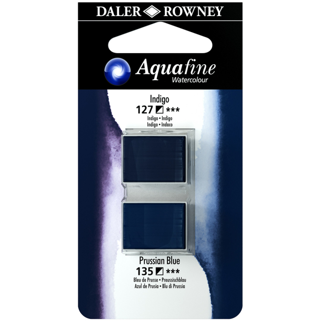 Aquarelle Half-pan Duo Indigo/Prussian Blue