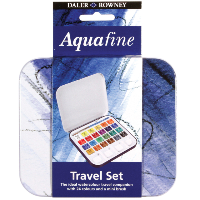 Akvarellfarge Travel set Tin 24 ½ - koppar