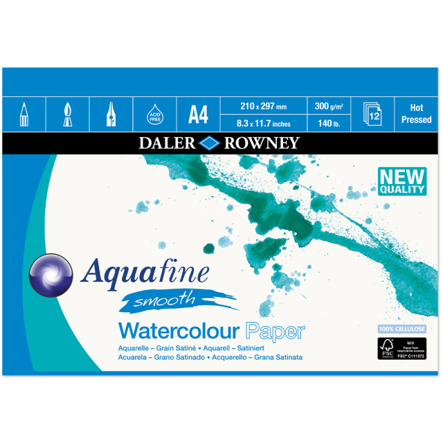 Akvarellblokk HP 300g A4