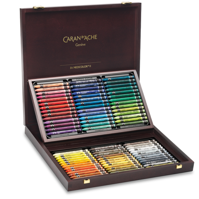 Neocolor II Aquarelle Trekasse med 84 stk