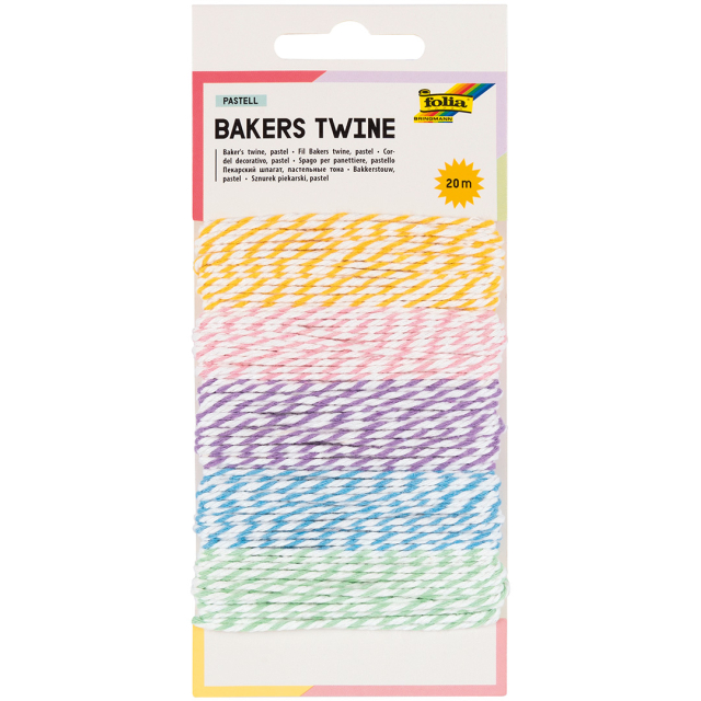 Natursnor av papir Pastell 20 m