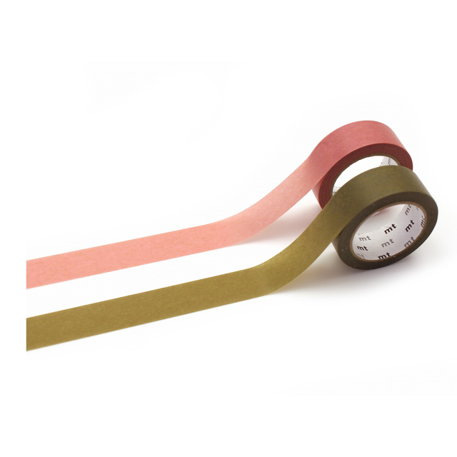 Washi-tejp Rose pink × uguisu 2-pakning