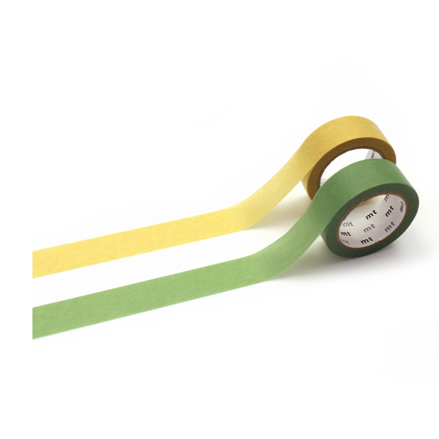 Washi-tejp Pastel lemon × fresh green 2-pakning