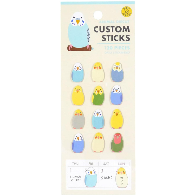 Stickers Parakeet 120-pakning