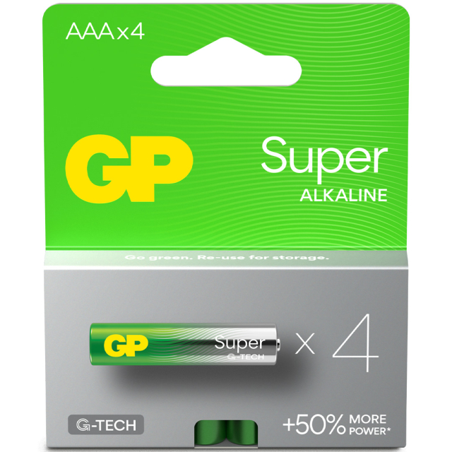Batteri Super Alkaline AAA 4-pakning