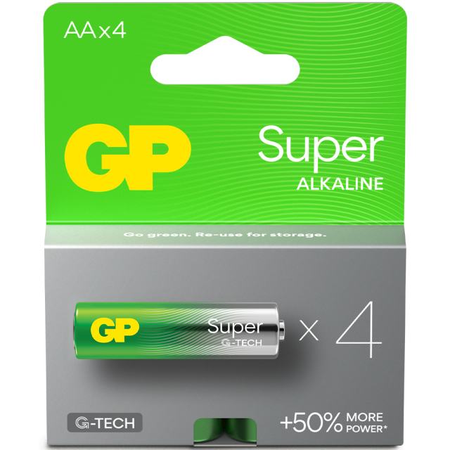 Batteri Super Alkaline AA 4-pakning