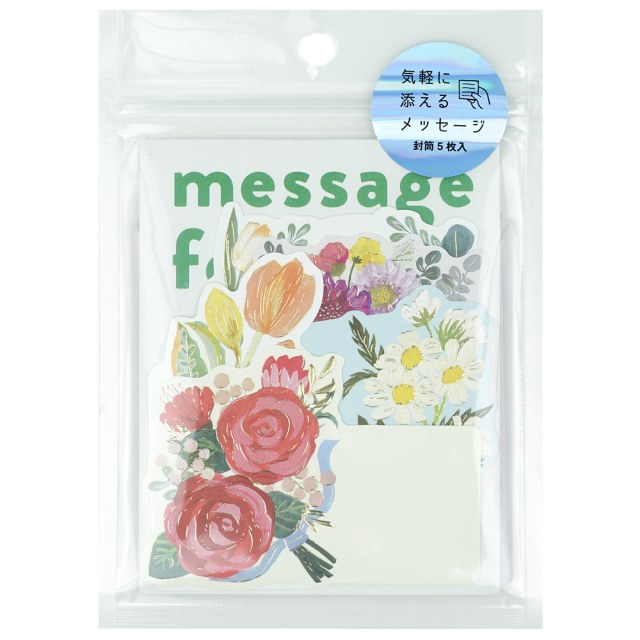 Kort med konvolutter 5-pk Blomster