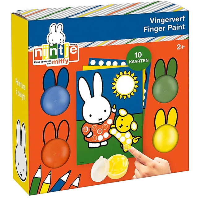 Miffy fingermaling 4 farger + 10 bilder