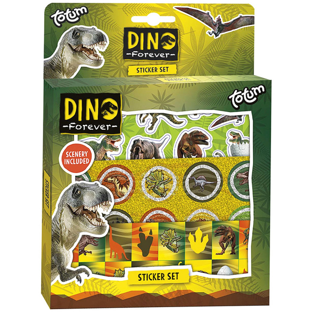 Dinosaur klistremerkeark (3 år+)
