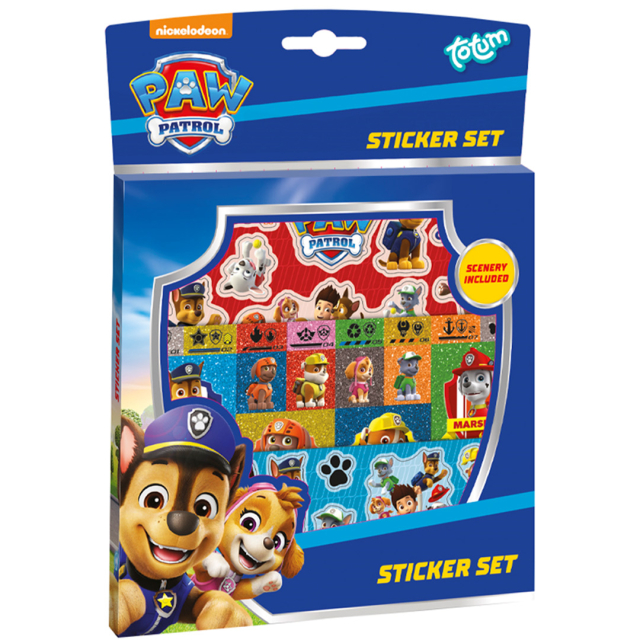 Paw Patrol klistremerkeark