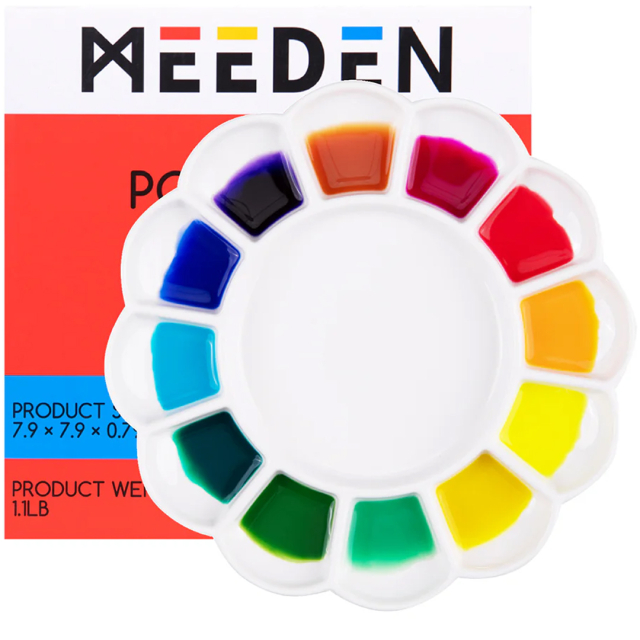 Porselenspalett Rund 20 cm