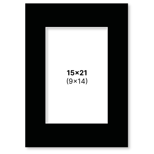 Passepartout Svart 15x21 cm