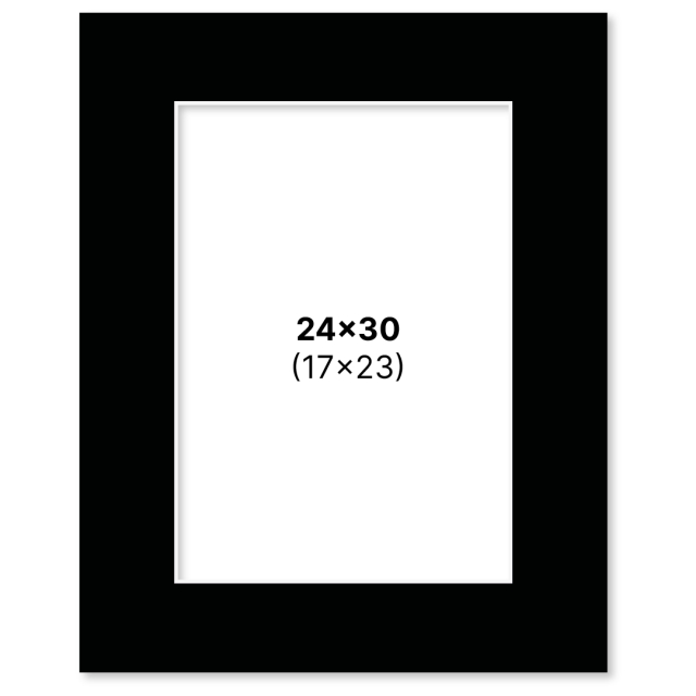 Passepartout Svart 24x30 cm