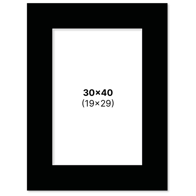 Passepartout Svart 30x40 cm