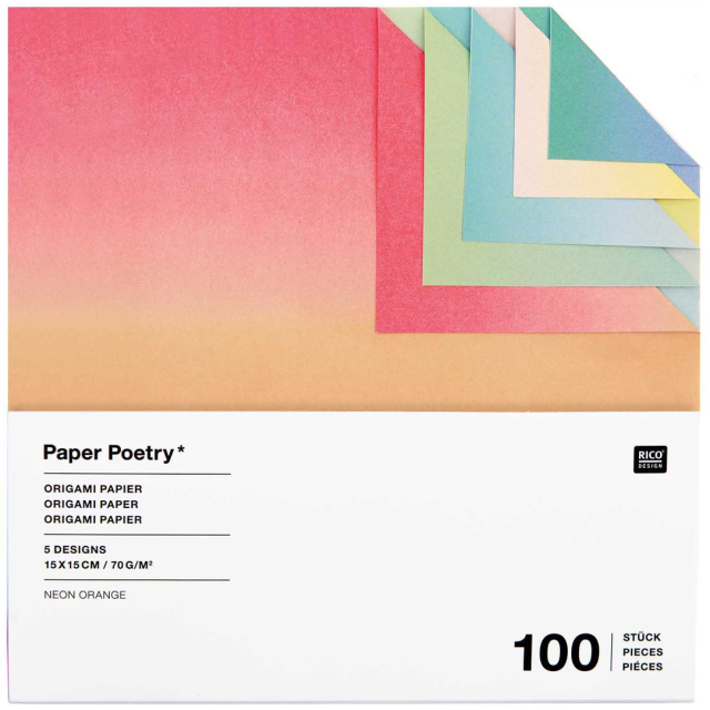 Origami-papir Linear Gradient 15x15 cm 100 ark