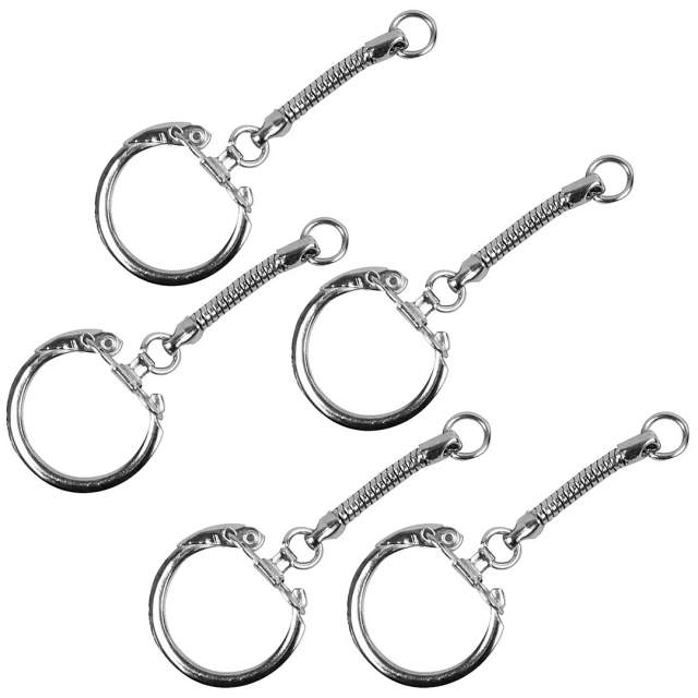 DIY Nøkkelring med kjede 5-pk