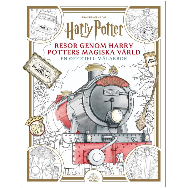 Resor genom Harry Potters magiska värld : en officiell målarbok