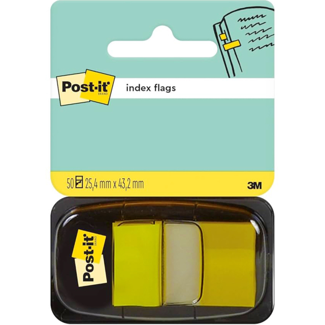 Post-it Indeksfaner 25,4 x 43,2 mm Gul