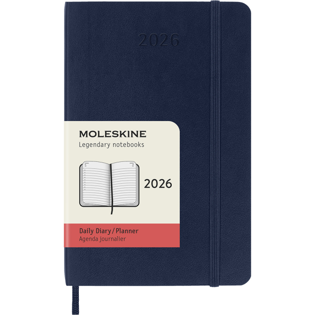 Kalender 12M Daily 2026 Softcover Pocket Sapphire Blue