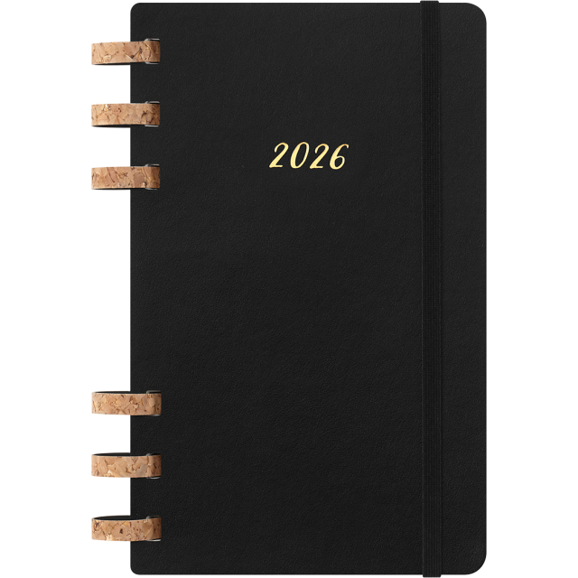 Kalender 12M Spiral Planner 2026 Large Black