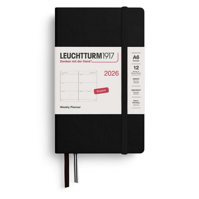 Kalender Weekly Planner 2026 A6 Black