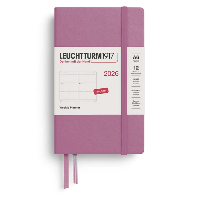 Kalender Weekly Planner 2026 A6 Dusty Rose