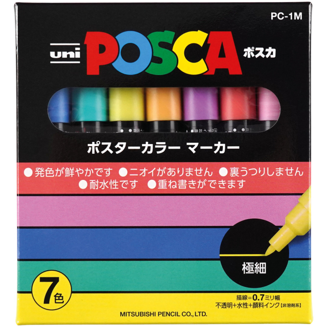 Posca PC-1MC Soft tones 7-sett