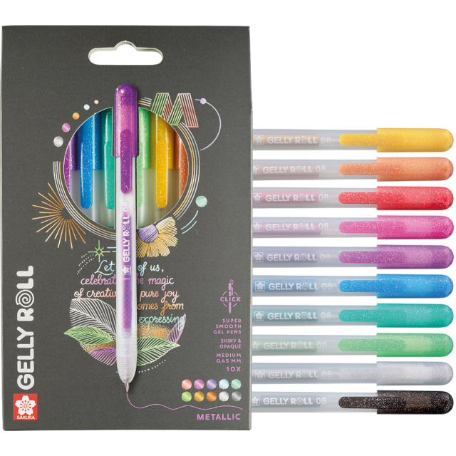 Gelly Roll Click Metallic 10-pakning