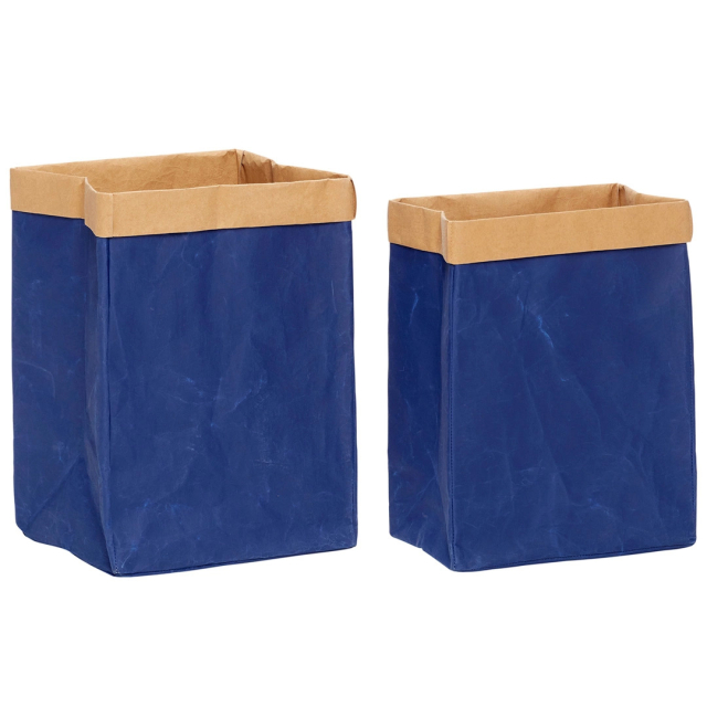 Paper basket Blue Oppbevaringskurv 2-pak