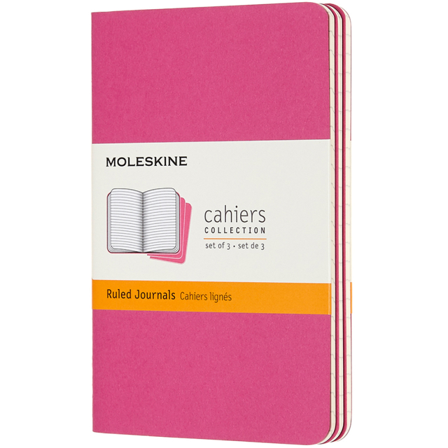 Cahier Notebook Pocket Pink Linjert