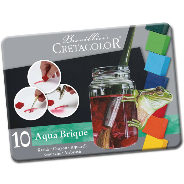 Akvarellsett Aqua Brique 10 deler
