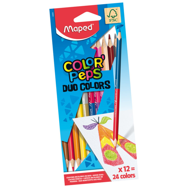 Fargeblyanter Color’Peps Duo Colors 12-sett