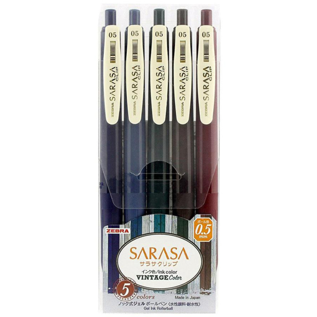 Sarasa Clip Vintage A 5-pakning