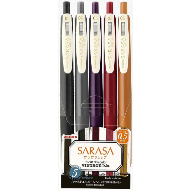 Sarasa Clip Vintage B 5-packning